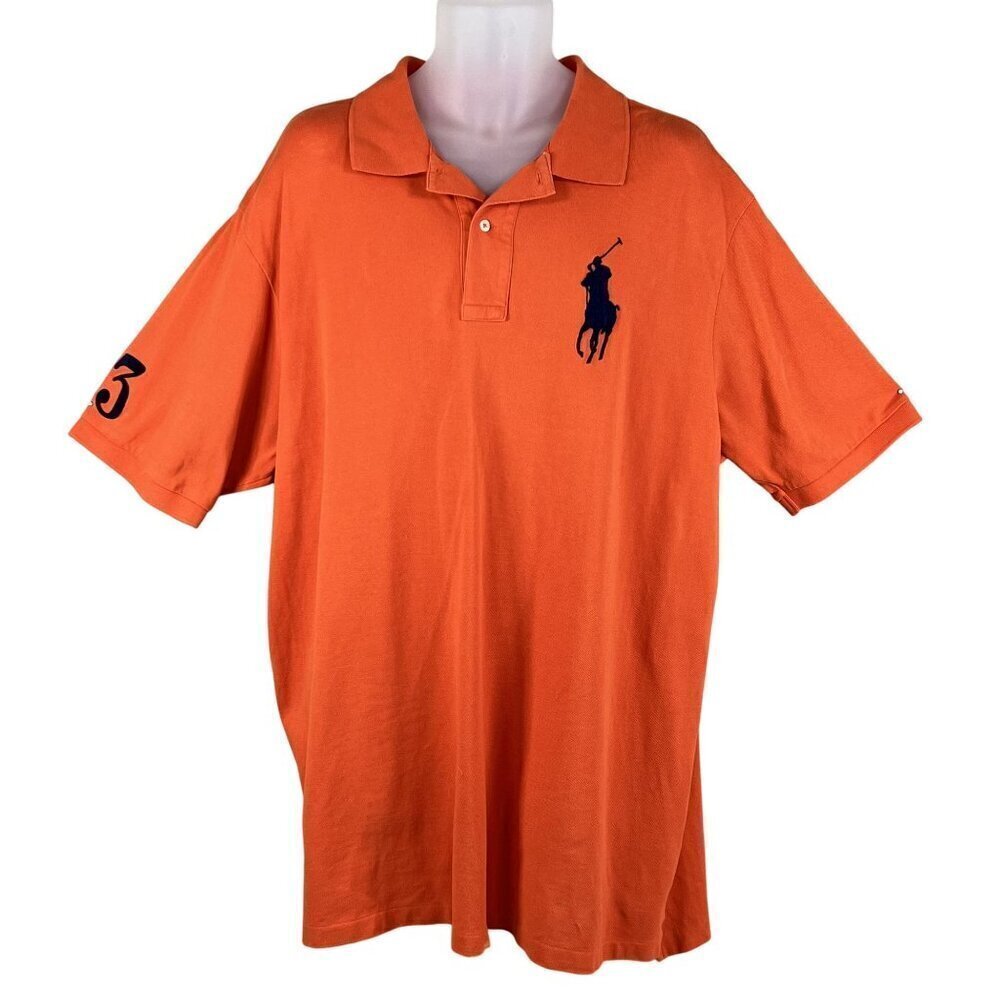Polo Ralph Lauren Mens 2XLT Embroidered Big Pony Mesh Polo Shirt #3 Short Sleeve